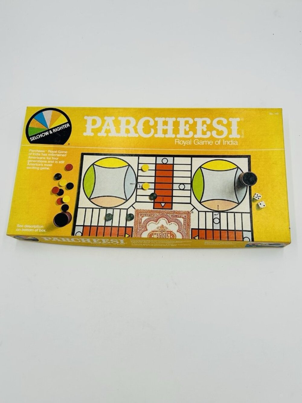 Vintage Parcheesi Royal Game of India, 1982 Edition Selchow & Righter Complete